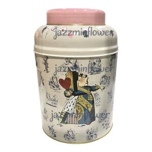 Alice in Wonderland 240 count pink whimsical oversized extra large tin tea can‎